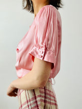 Load image into Gallery viewer, Vintage candy pink satin top
