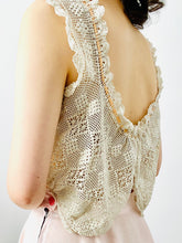 Load image into Gallery viewer, Antique 1910s Edwardian lace camisole with ribbon ties
