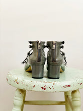 Load image into Gallery viewer, Vintage Calvin Klein Grey Color Strappy Heels Leather Shoes
