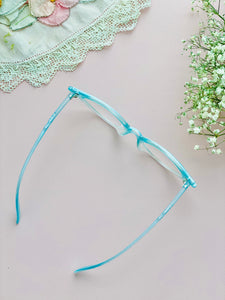 vintage 1950s turquoise blue cat eye glasses w rhinestones and stars