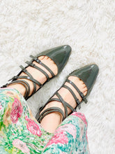 Load image into Gallery viewer, Vintage Calvin Klein Grey Color Strappy Heels Leather Shoes
