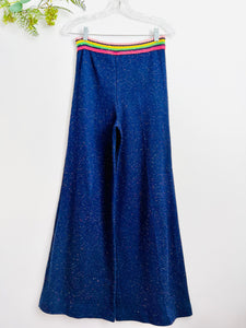 Vintage 1960s knit high waisted wide leg pants