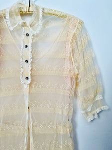 Vintage 1930s sheer blouse
