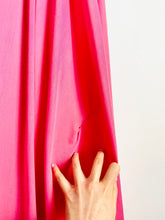 Load image into Gallery viewer, Vintage 1960s bubblegum pink ruffled full length lingerie dress
