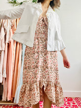 Load image into Gallery viewer, Pink floral ruffled dress

