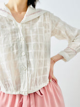 Load image into Gallery viewer, Antique Edwardian Sailor Style Cotton Top
