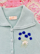 Load image into Gallery viewer, Vintage 1940s turquoise cardigan
