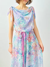 Load image into Gallery viewer, Vintage 1970s pastel floral dress
