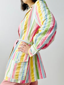 Vintage 1970s pastel stripes jacket
