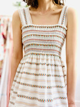 Load image into Gallery viewer, Vintage pastel embroidered babydoll dress

