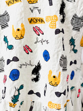 Load image into Gallery viewer, Vintage novelty print babydoll cotton top
