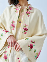 Load image into Gallery viewer, Vintage 1920s embroidered floral cape
