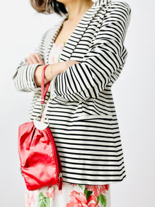 Parisian style striped blazer