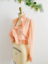 Load image into Gallery viewer, Vintage Pastel Pink Top w Mushroom Pleats Ribbon Bows
