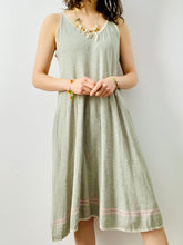 Load image into Gallery viewer, Vintage 1920s NRA slip dress with pink stripes
