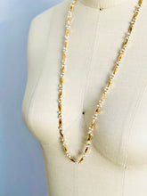 Load image into Gallery viewer, Vintage faux seed pearls gold tone necklace

