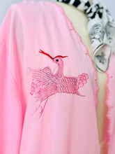 Load image into Gallery viewer, Vintage pink embroidered lounging robe
