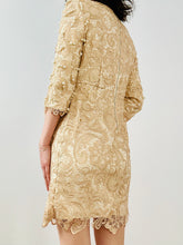 Load image into Gallery viewer, Vintage pearls embellished lace dress
