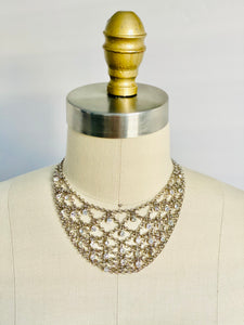Vintage Art Deco rhinestone choker style necklace
