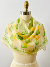 Load image into Gallery viewer, Vintage 1930s green silk scarf
