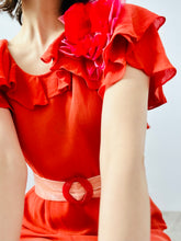 Load image into Gallery viewer, Vintage 1930s coral color silk dress
