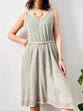 Load image into Gallery viewer, Vintage 1920s NRA slip dress with pink stripes
