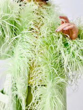 Load image into Gallery viewer, Vintage 1920s green boudoir robe w ostrich feathers
