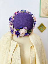 Load image into Gallery viewer, Vintage 1940s lilac blossom millinery hat

