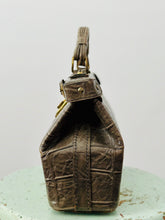 Load image into Gallery viewer, Vintage 1960s faux croc embossed leather handbag
