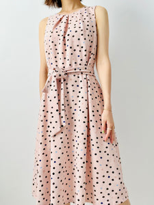 Vintage polka dot pink dress