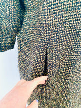Load image into Gallery viewer, Vintage 1960s olive green tweed coat
