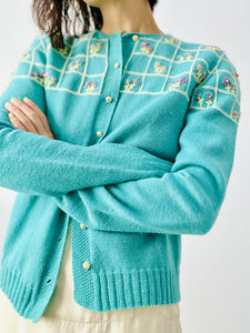 Vintage 1940s embroidered cardigan