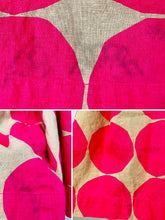 Load image into Gallery viewer, Hot Pink Circle Pattern Wide Leg Pants Linen Cotton Blend
