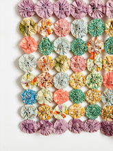 Load image into Gallery viewer, Vintage 1930s Handmade YoYo Quilt Runner Pastel Colors
