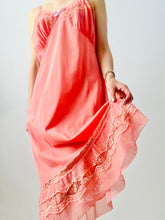 Load image into Gallery viewer, Vintage 1950s pink lace lingerie slip
