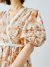 Load image into Gallery viewer, Pastel daisy floral embroidered dress
