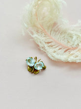 Load image into Gallery viewer, Vintage 1930s butterfly pin with rose cut rhinestone
