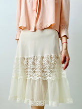 Load image into Gallery viewer, Vintage 1950s nylon lace lingerie skirt
