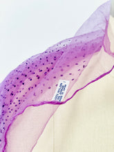Load image into Gallery viewer, Vintage lilac color dotted scarf sheer bandana
