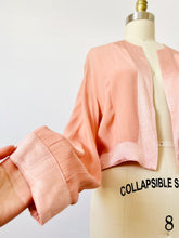Load image into Gallery viewer, Vintage peach rayon satin top

