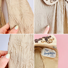 Load image into Gallery viewer, Vintage 1940s beige beaded crepe dress

