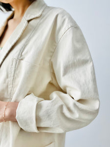 Vintage cream color denim blazer