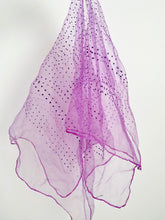Load image into Gallery viewer, Vintage lilac color dotted scarf sheer bandana
