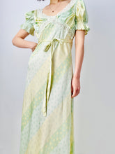 Load image into Gallery viewer, Vintage pastel green dotted slip dress
