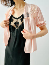 Load image into Gallery viewer, Vintage 1930s pink lace bed jacket
