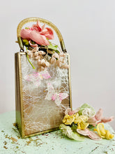 Load image into Gallery viewer, Vintage 1940s glittered butterfly lucite purse
