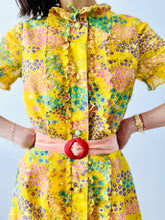 Load image into Gallery viewer, Vintage 1960s yellow floral dress
