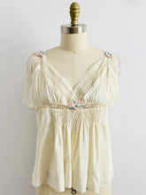 Load image into Gallery viewer, Antique 1910s Edwardian Lace Camisole w Pastel Ribbon Flowers
