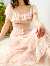 Load image into Gallery viewer, Vintage 1950s pastel pink lace lingerie slip dress
