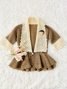 Vintage 1930s Knitted Cardigan Crochet Jacket